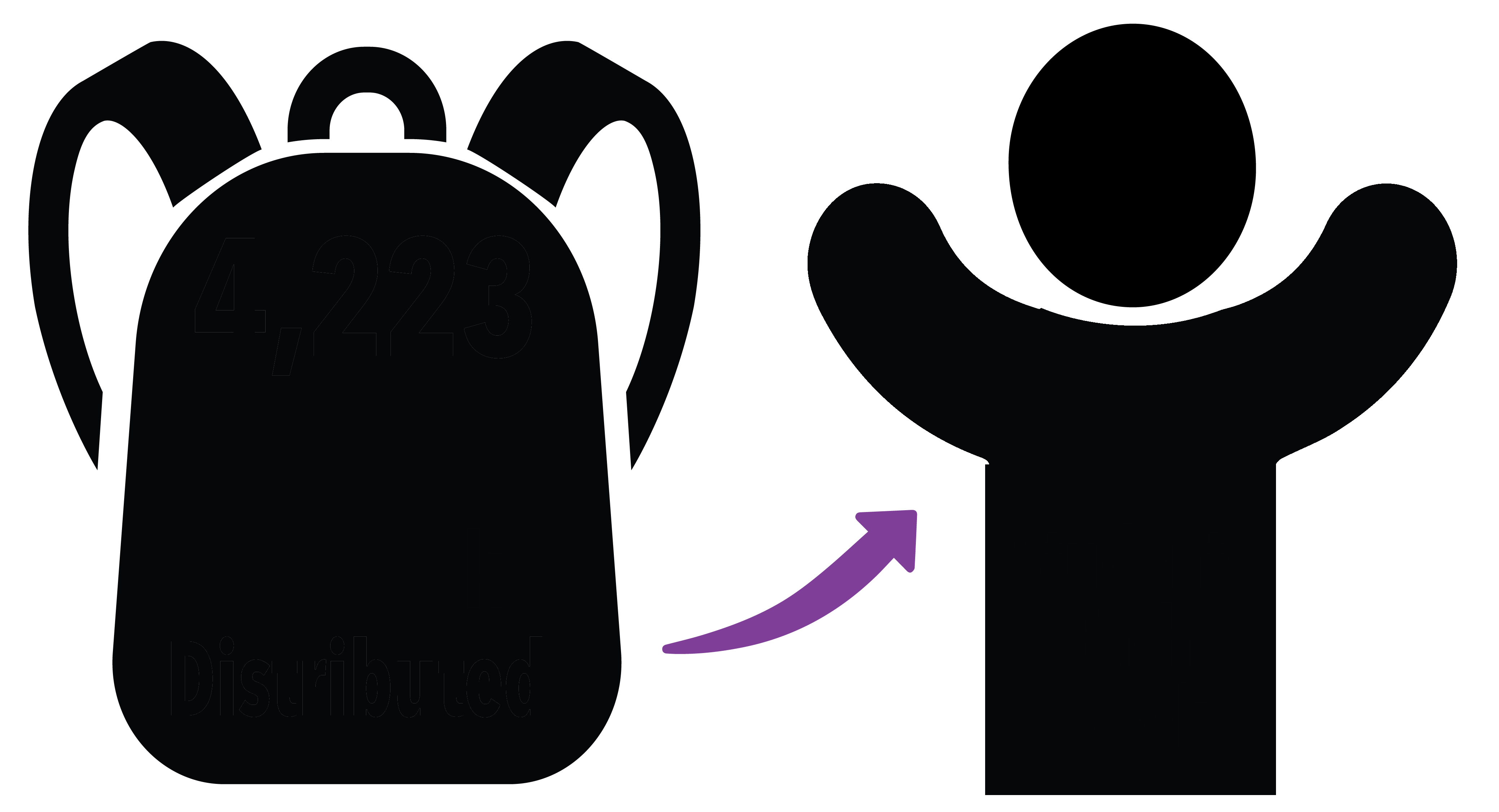 Backpack donation, graphic